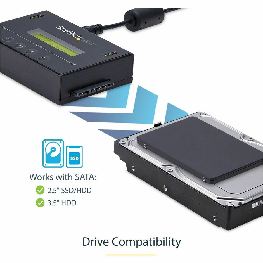 StarTech.com Standalone 2.5 / 3.5"? SATA Hard Drive Duplicator w/ Multi HDD / SSD Image Backup Library — SATDUP11IMG