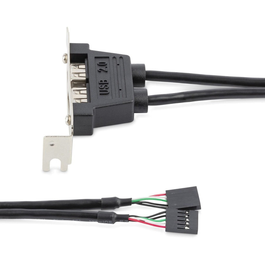 StarTech.com 2 Port USB A Female Low Profile Slot Plate Adapter — USBPLATELP