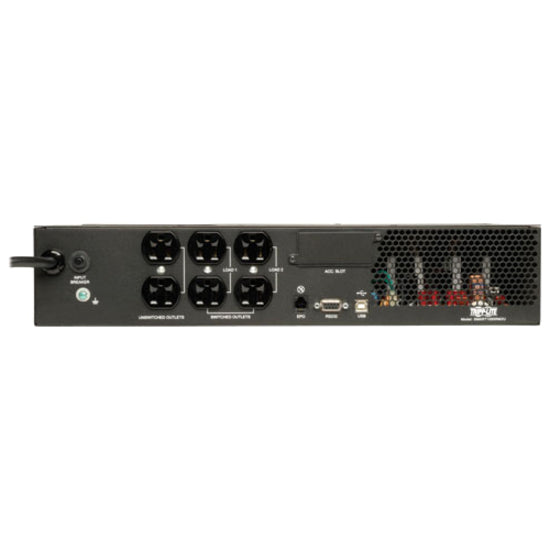 Eaton Tripp Lite Series TAA SmartPro 120V 1kVA 800W Line-Interactive Sine Wave UPS, 2U Rack/Tower, Network Card Options, LCD, USB, 6 Outlets — SM1000RM2UTAA