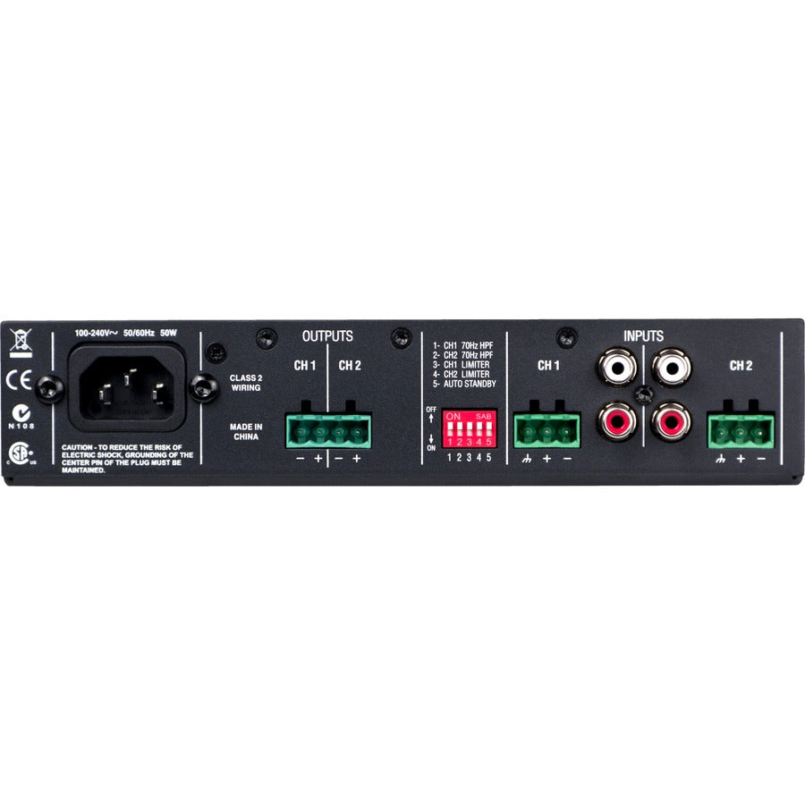 JBL Commercial CSA2120 Amplifier - 240 W RMS - 2 Channel - Black — NCSA2120R-U-US