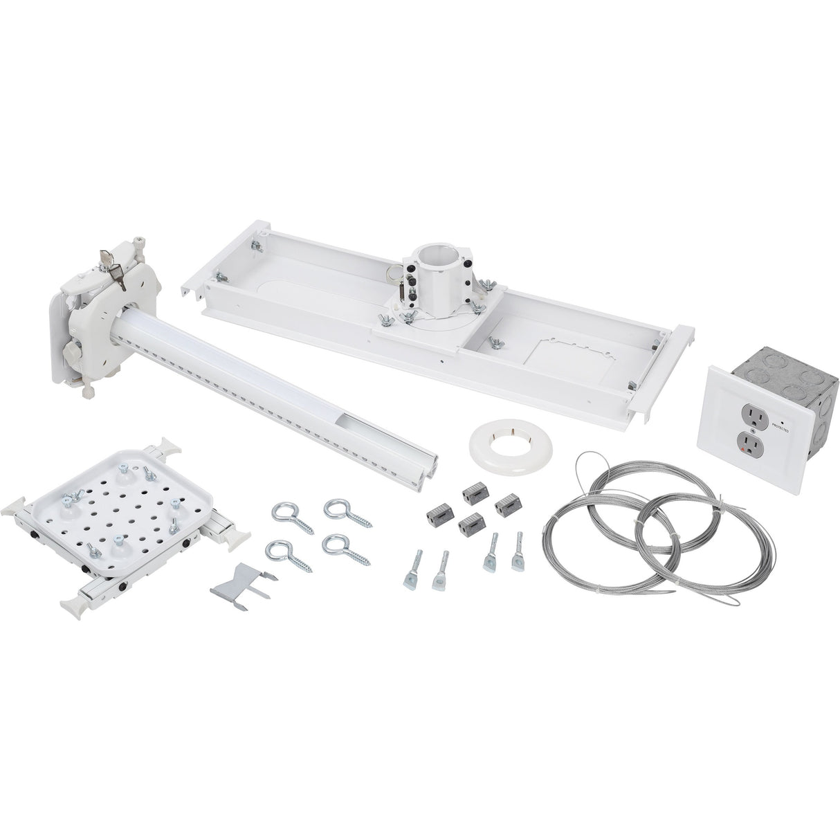 Chief Universal Suspended Ceiling Projector System - White — SYSAUWP2