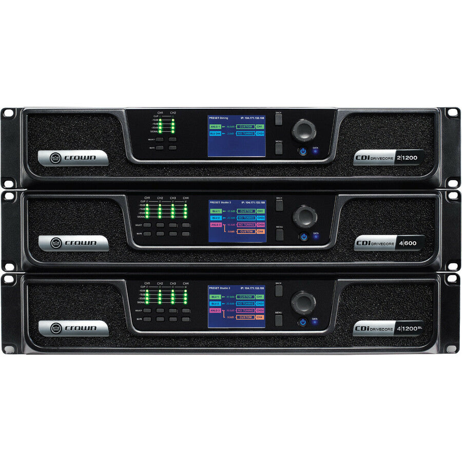 Crown CDi DriveCore 4|1200 Amplifier - 1200 W RMS - 4 Channel — NCDI4X12-U-US