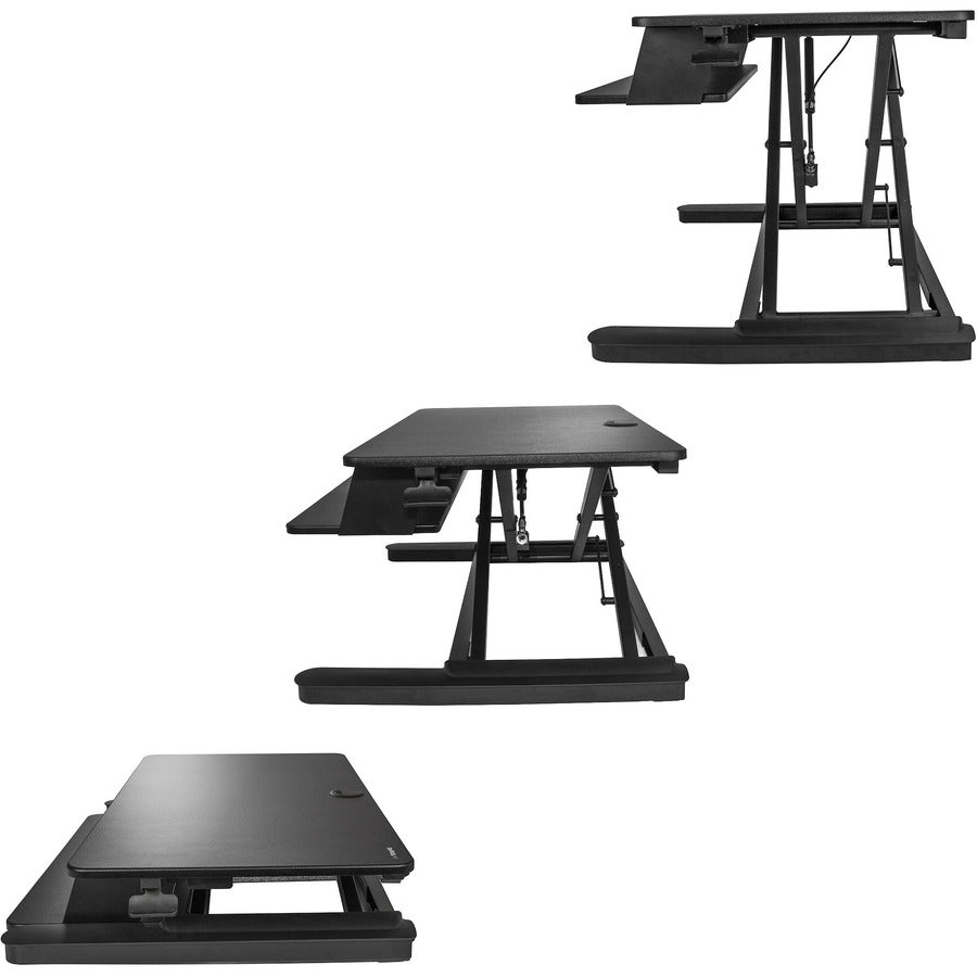 StarTech.com Sit Stand Desk Converter - Keyboard Tray - Height Adjustable Ergonomic Desktop/Tabletop Standing Desk - Large 35"x21" Surface — ARMSTSLG