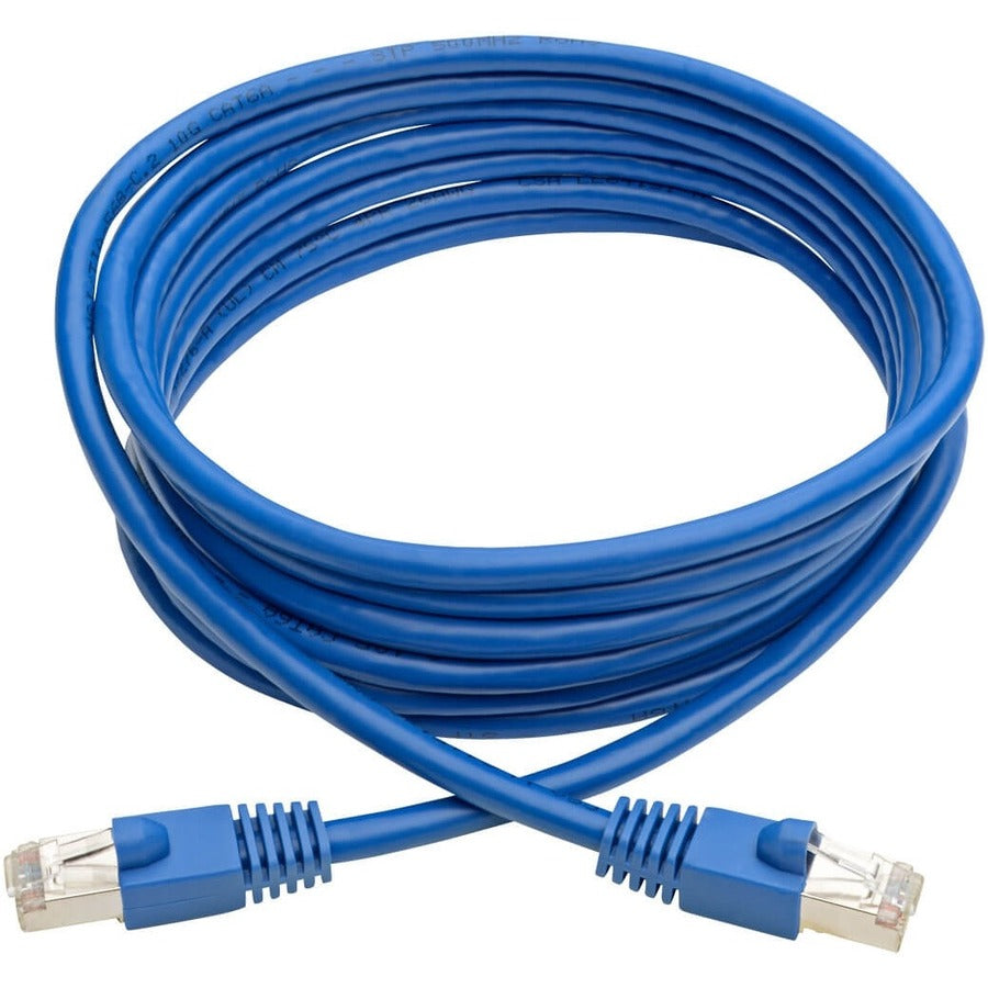 Eaton Tripp Lite Series Cat6a 10G Snagless Shielded STP Ethernet Cable (RJ45 M/M), PoE, Blue, 10 ft. (3.05 m) — N262-010-BL