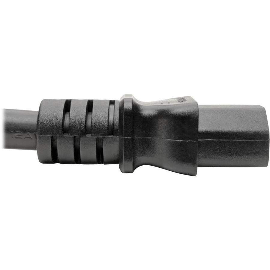 Eaton Tripp Lite Series C20 to C13 Power Cord for Computer - Heavy-Duty, 15A, 100-250V, 14 AWG, 3 ft. (0.91 m), Black — P032-003