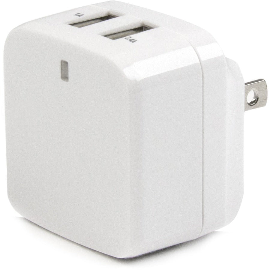 StarTech.com Travel USB Wall Charger â€" 2 Port â€" White â€" Universal Travel Adapter â€" International Power Adapter â€" USB Charger — USB2PACWH