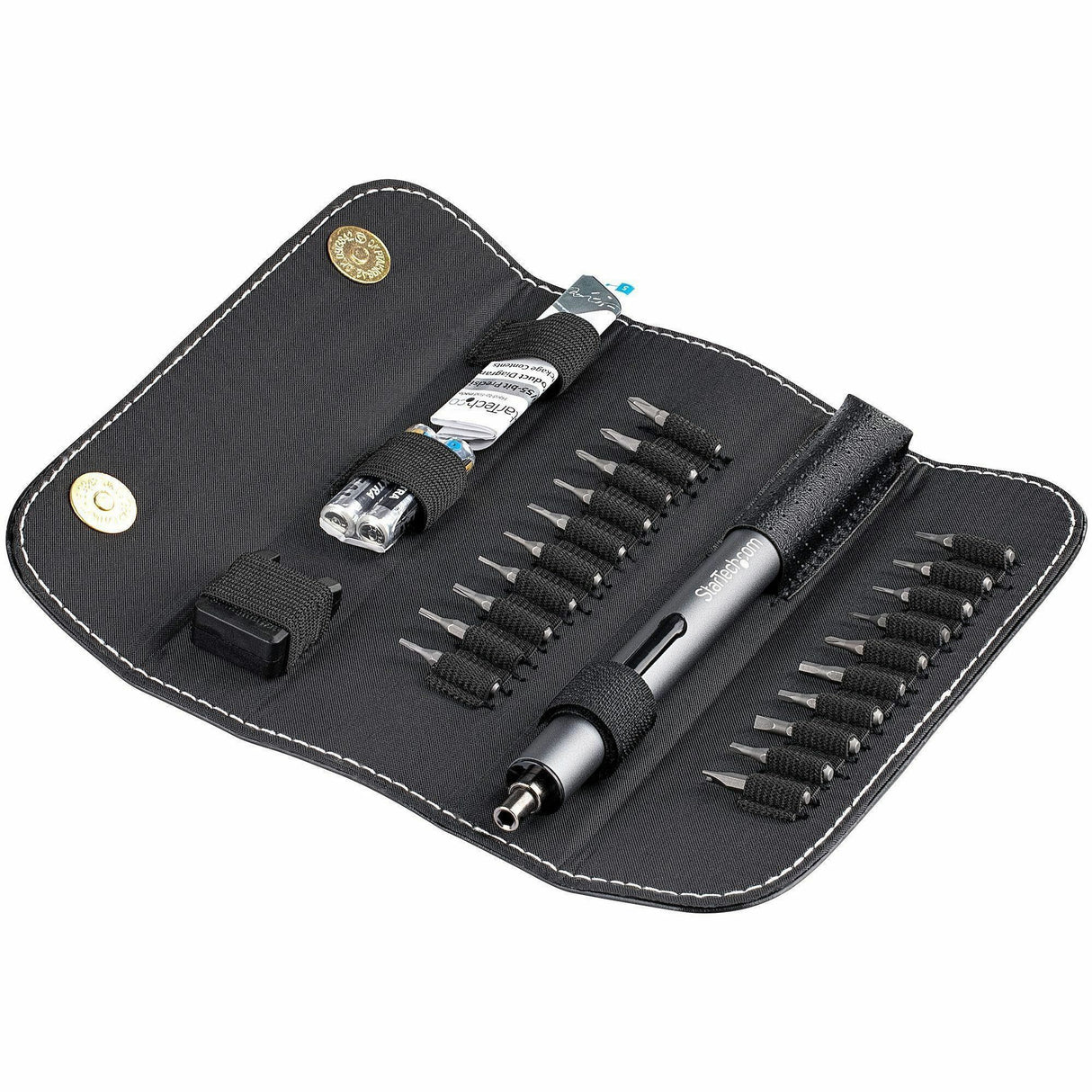 StarTech.com 20-Bit Electric Precision Screwdriver Set, Cordless/Battery Powered, Magnetic Bit Driver Kit for Laptop/Computer/Phone Repair — CTK20PCEDRIVE