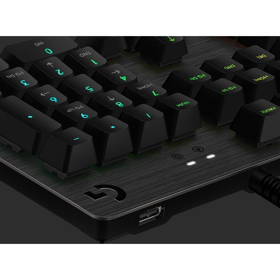 Logitech G512 CARBON LIGHTSYNC RGB Mechanical Gaming Keyboard with GX Brown switches and USB passthrough (Tactile) — 920-009342