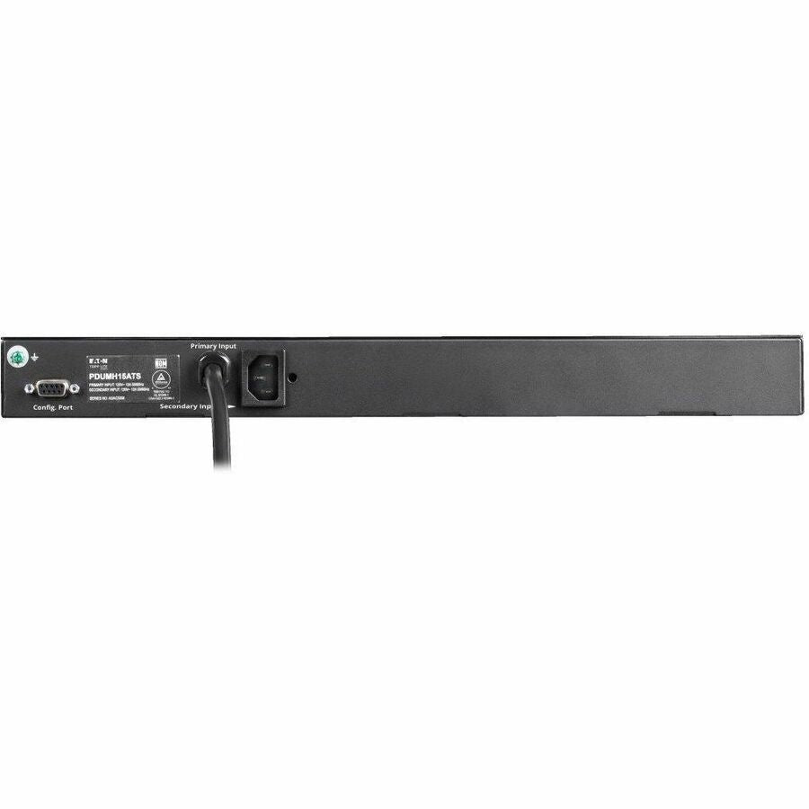 Eaton Tripp Lite Series 1.44kW 120V Single-Phase ATS/Local Metered PDU - 8 NEMA 5-15R Outlets, Dual 5-15P Inputs, 12 ft. Cords, 1U, TAA — PDUMH15ATS