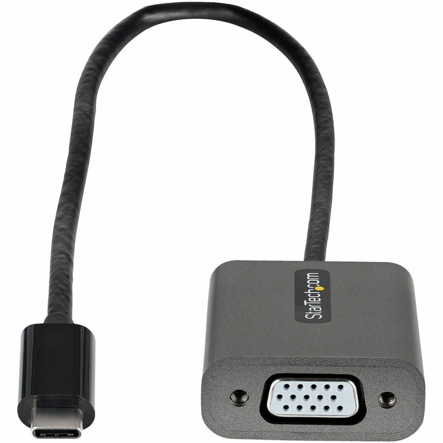 StarTech.com USB C to VGA Adapter, 1080p USB Type-C to VGA Adapter Dongle, USB-C to VGA Monitor/Display Video Converter, 12" Long Cable — CDP2VGAEC