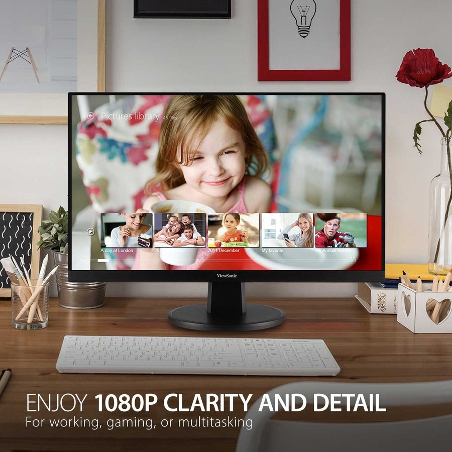 ViewSonic VA2247-MH 22 Inch Full HD 1080p Monitor with 100Hz, FreeSync, Ultra-Thin Bezel, Eye Care, HDMI, VGA Inputs for Home and Office — VA2247-MH