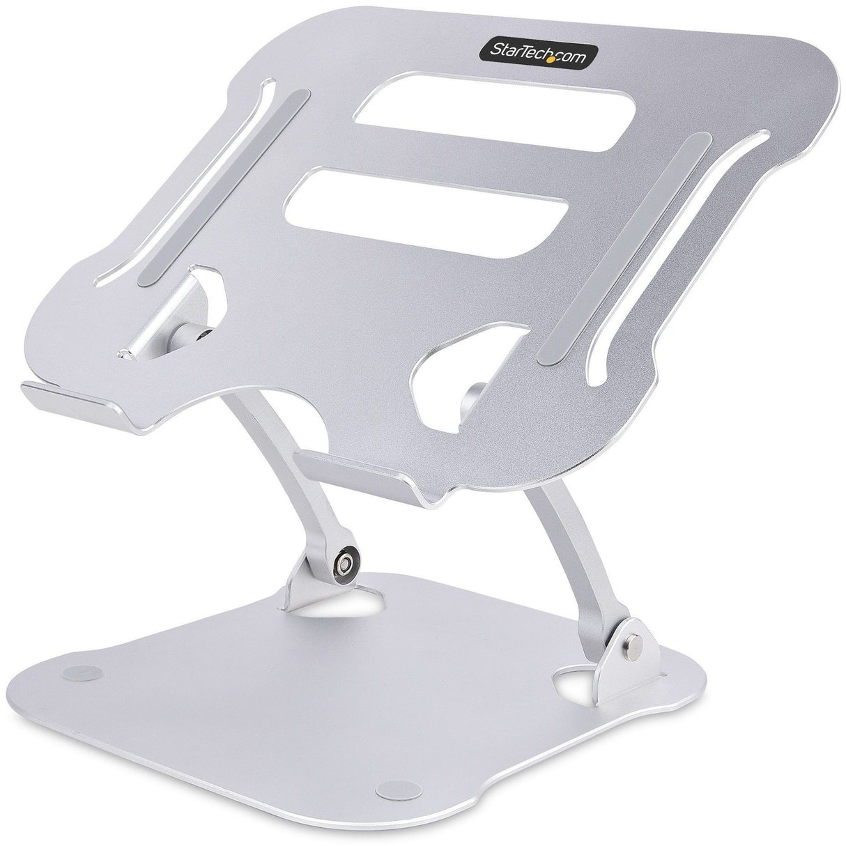 StarTech.com Laptop Stand for Desk, Ergonomic Laptop Stand Adjustable Height, Aluminum, Up to 22lb/10kg, Foldable Notebook Riser/Lift — ADJ-LAPTOP-RISER
