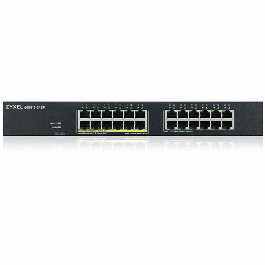 ZYXEL GS1915-24EP 24-Port Gigabit Smart Nebula Cloud Managed PoE Switch | 12 PoE+ Ports at 130W — GS1915-24EP