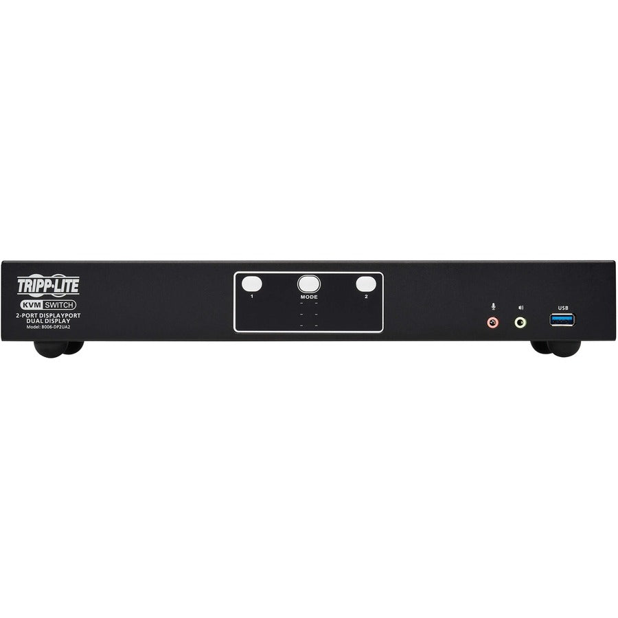 Eaton Tripp Lite Series 2-Port DisplayPort Dual-Display KVM Switch - 4K 60 Hz, USB 3.2 Gen 1, HDCP 2.2, USB Sharing — B006-DP2UA2