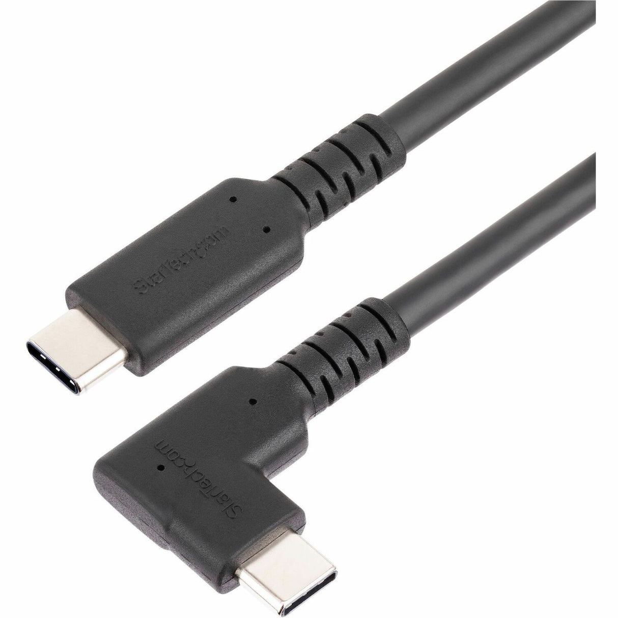 StarTech.com 6ft (2m) Rugged Right Angle USB-C Cable, USB 3.2 Gen 1 (5 Gbps), USB C to C Data Transfer Cable, 100W PD, 4K 60Hz, 90 Degree USB-C Cable — RUSB315CC2MBR