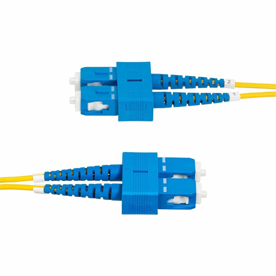 StarTech.com 10m (32.8ft) SC to SC (UPC) OS2 Single Mode Duplex Fiber Optic Cable, 9/125, 40G/100G, Low Insertion Loss, LSZH Jumper Cord — SMDOS2SCSC10M