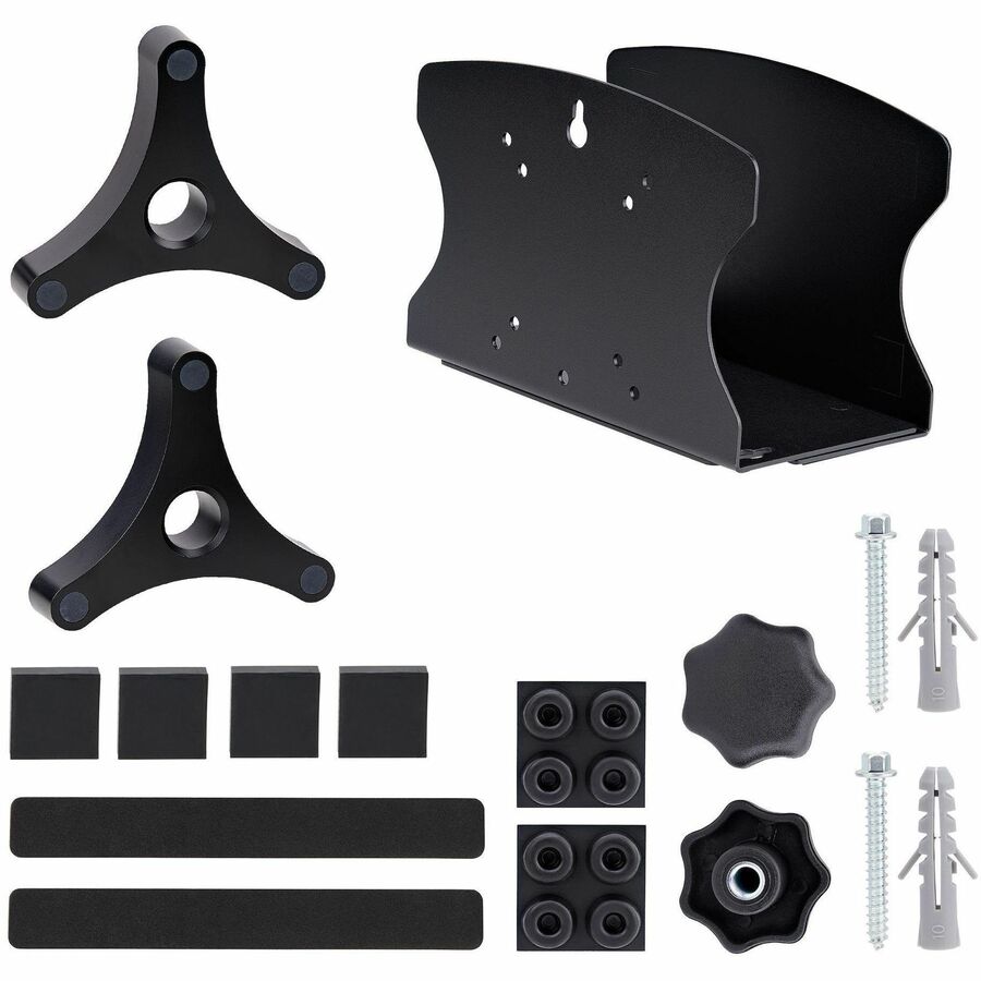 StarTech.com PC Wall Mount Bracket, For Desktop Computers Up To 40lb, Toolless Width Adjustment 1.9-7.8in (50-200mm), CPU Tower/Case Shelf — 2NS-CPU-WALL-MOUNT