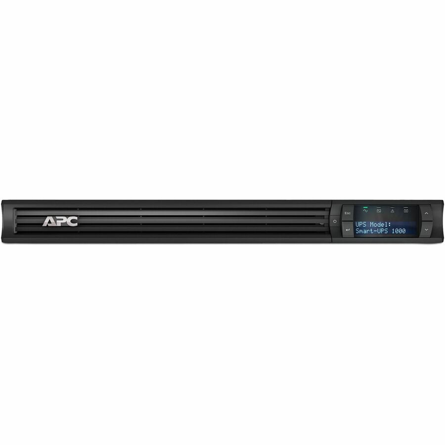 APC Smart-UPS, Line Interactive, 750 VA, LCD, Rackmount 1U, 120V, 4x NEMA 5-15R outlet, USB, AVR, Short Depth — SMT750RM1U