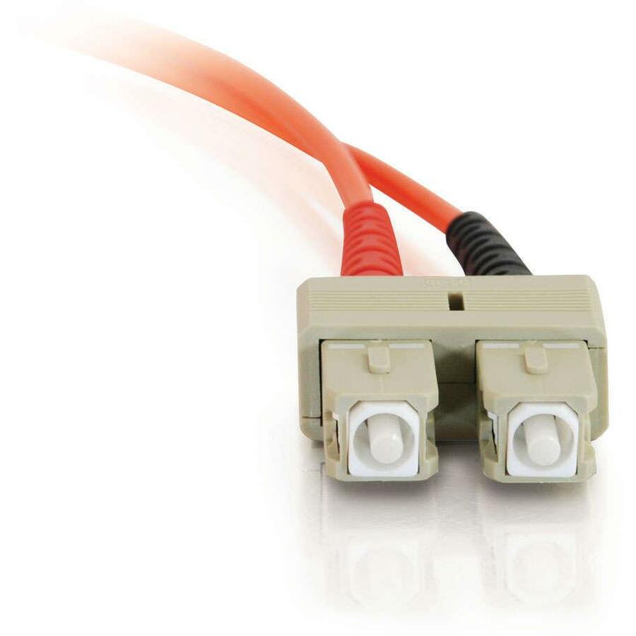 C2G 7m SC-SC 50/125 OM2 Duplex Multimode PVC Fiber Optic Cable (USA-Made) - Orange — 14566