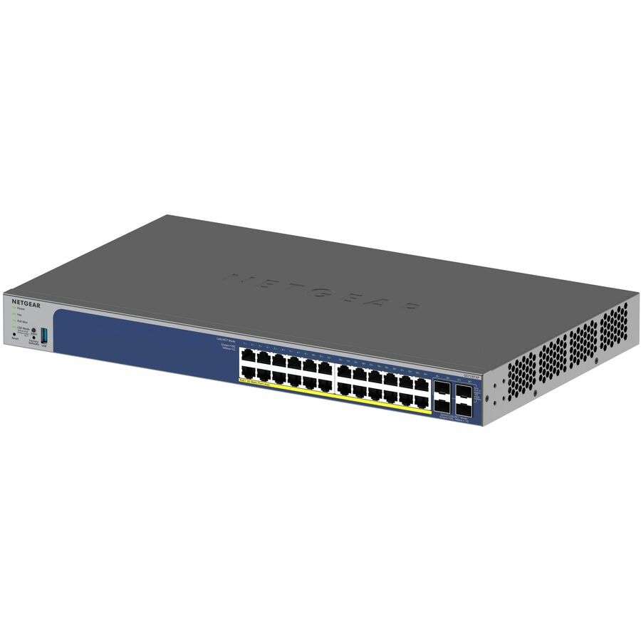 Netgear Gigabit PoE+ Smart Switches with 4 Dedicated 10G SFP+ Ports — GS728TXP-300NAS