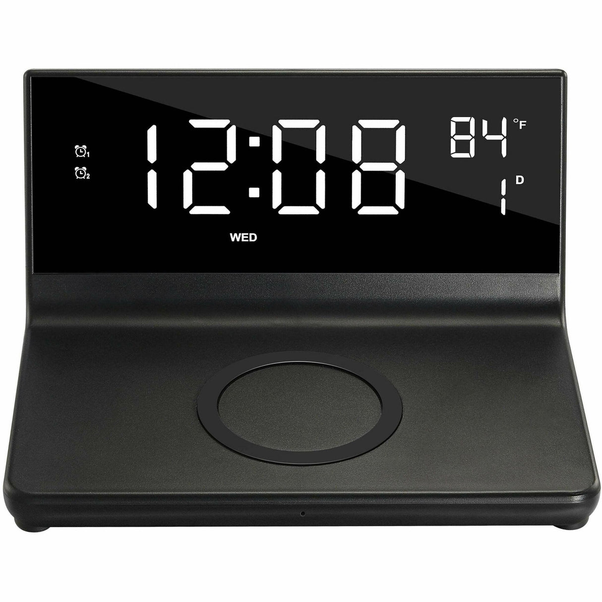 Supersonic Dual Alarm Clock with Wireless Charger 2-IN-1 Wireless Charger — SC-6025QI