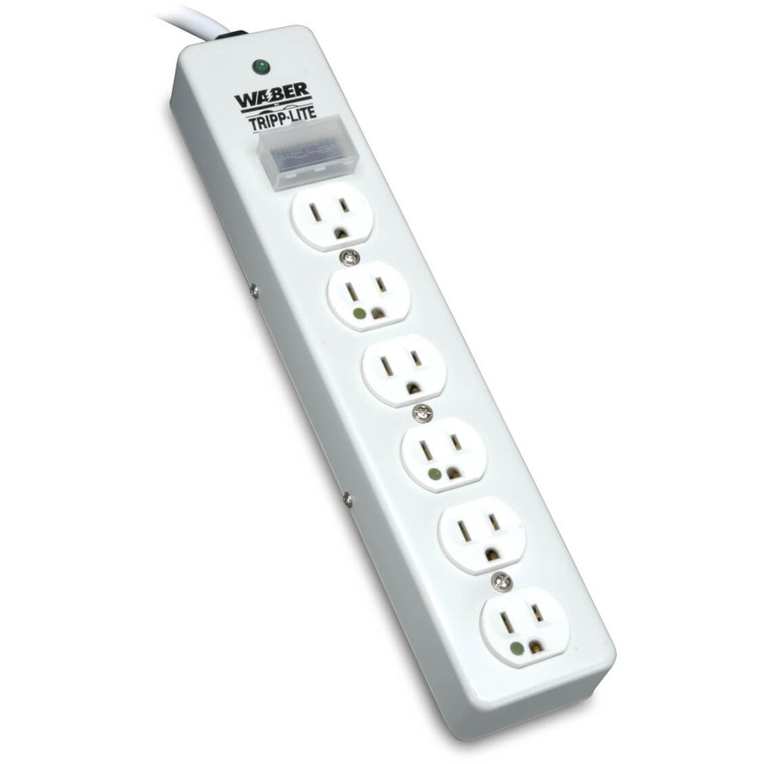 Eaton Tripp Lite Series Hospital-Grade Surge Protector with 6 Hospital-Grade Outlets, 10 ft. (3.05 m) Cord, 1050 Joules, UL 1363, Not for Patient-Care Rooms — SPS610HGRA