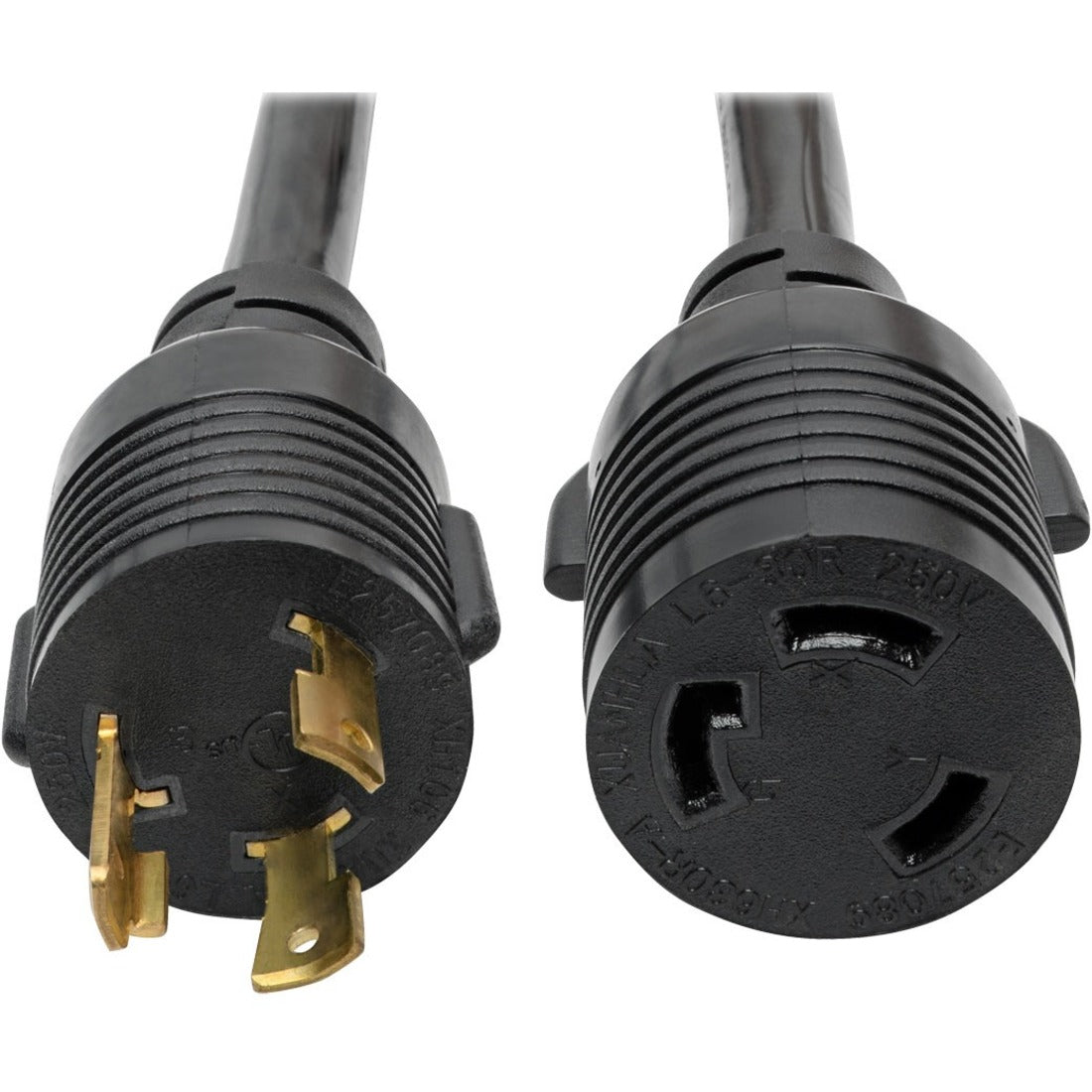 Eaton Tripp Lite Series Power Extension Cord, NEMA L6-30P to NEMA L6-30R - Heavy-Duty, 30A, 250V, 10 AWG, 14 ft. (4.27 m), Black — P041-014