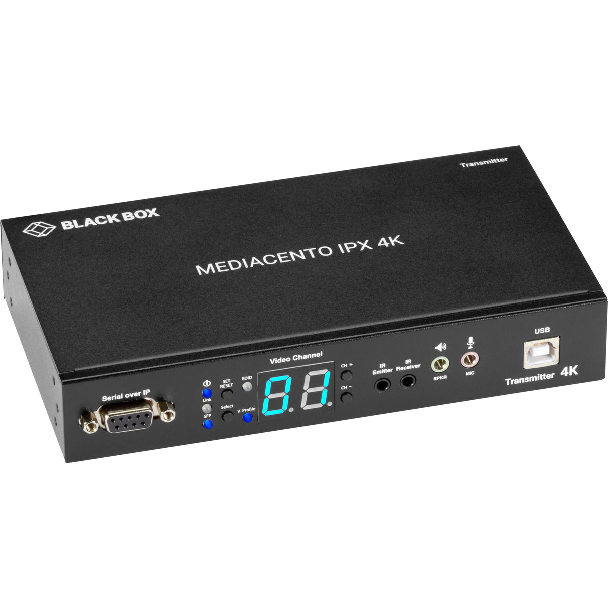 Black Box MediaCento IPX 4K Transmitter - HDMI, USB, Serial, IR, Audio — VX-HDMI-4KIP-TX