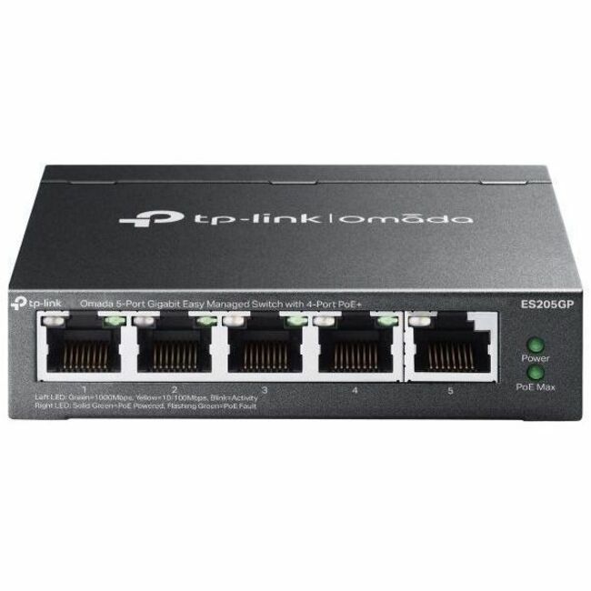 TP-Link Omada 5-Port Gigabit Easy Managed Switch with 4-Port PoE+ — ES205GP