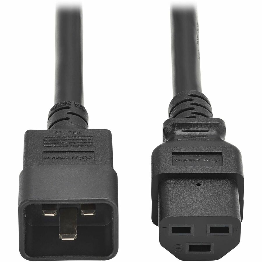 Eaton Tripp Lite Series Power Cord, C20 to C21 - Heavy-Duty, 20A, 250V, 12 AWG, 2 ft. (0.6 m), Black — P035-002