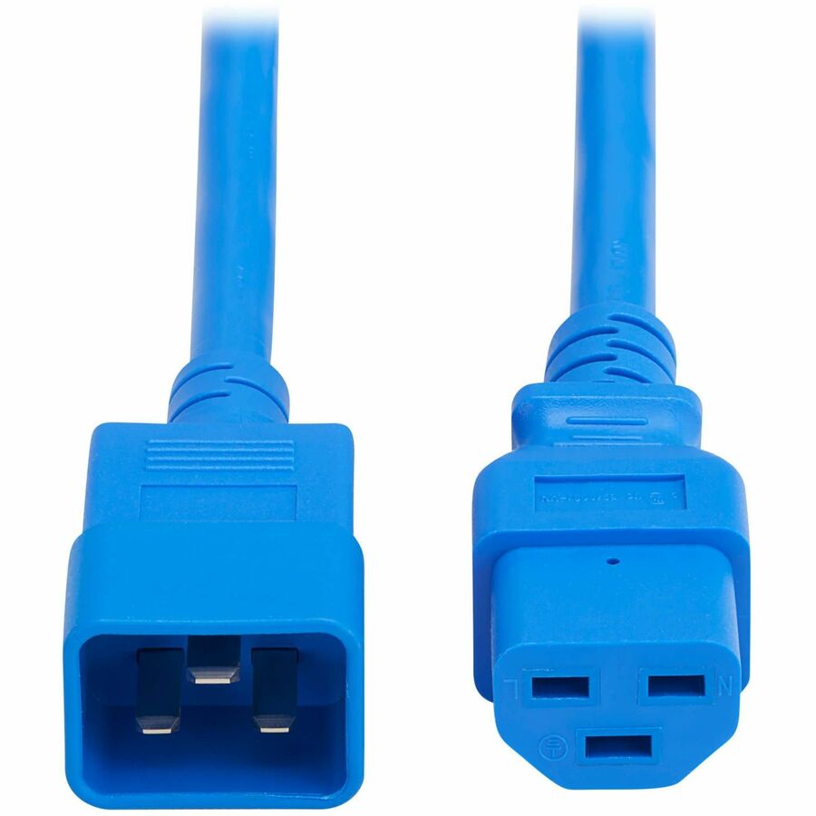 Eaton Tripp Lite Series Power Cord, C20 to C21 - Heavy-Duty, 20A, 250V, 12 AWG, 6 ft. (1.8 m), Blue — P035-006-ABL