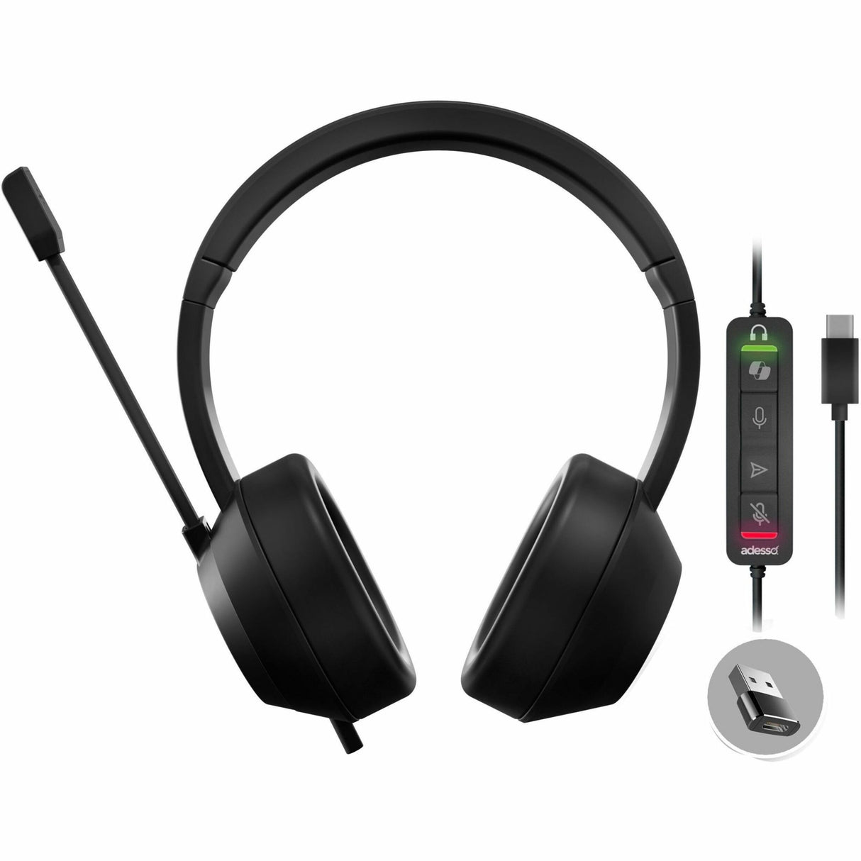 Adesso Xtream P7 Wired Stereo Headset With AI Controls — Xtream P7