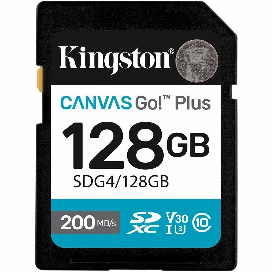 Kingston Canvas Go! Plus 128 GB Class 10/UHS-I (U3) V30 SDXC — SDG4/128GB