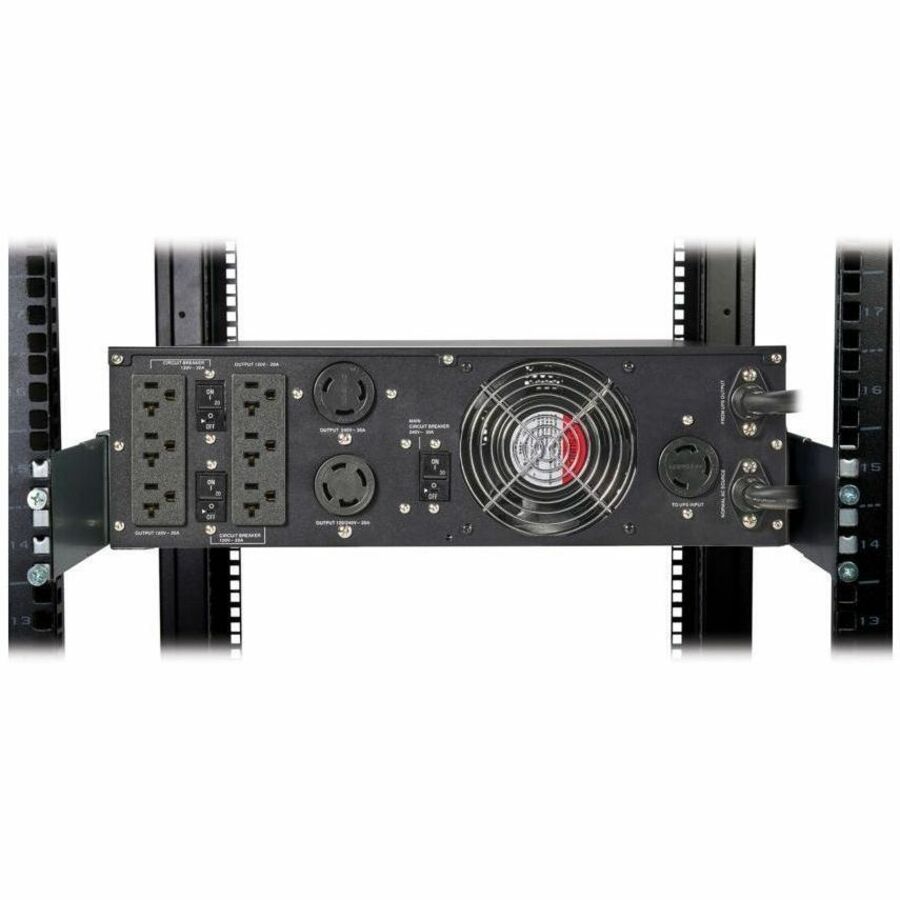 Eaton 9PX G2 PowerPass Distribution Module for 3kVA to 6kVA 9PX G2 UPS Systems, L6-30P Input, 1x L6-30R, 1x L14-30R and 6x 5-20R Outlets, 3U Rack/Tower — 9PXPPDM1G2