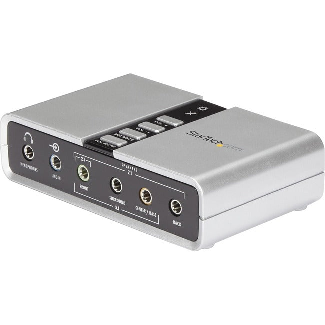 StarTech.com 7.1 USB Audio Adapter External Sound Card — ICUSBAUDIO7D
