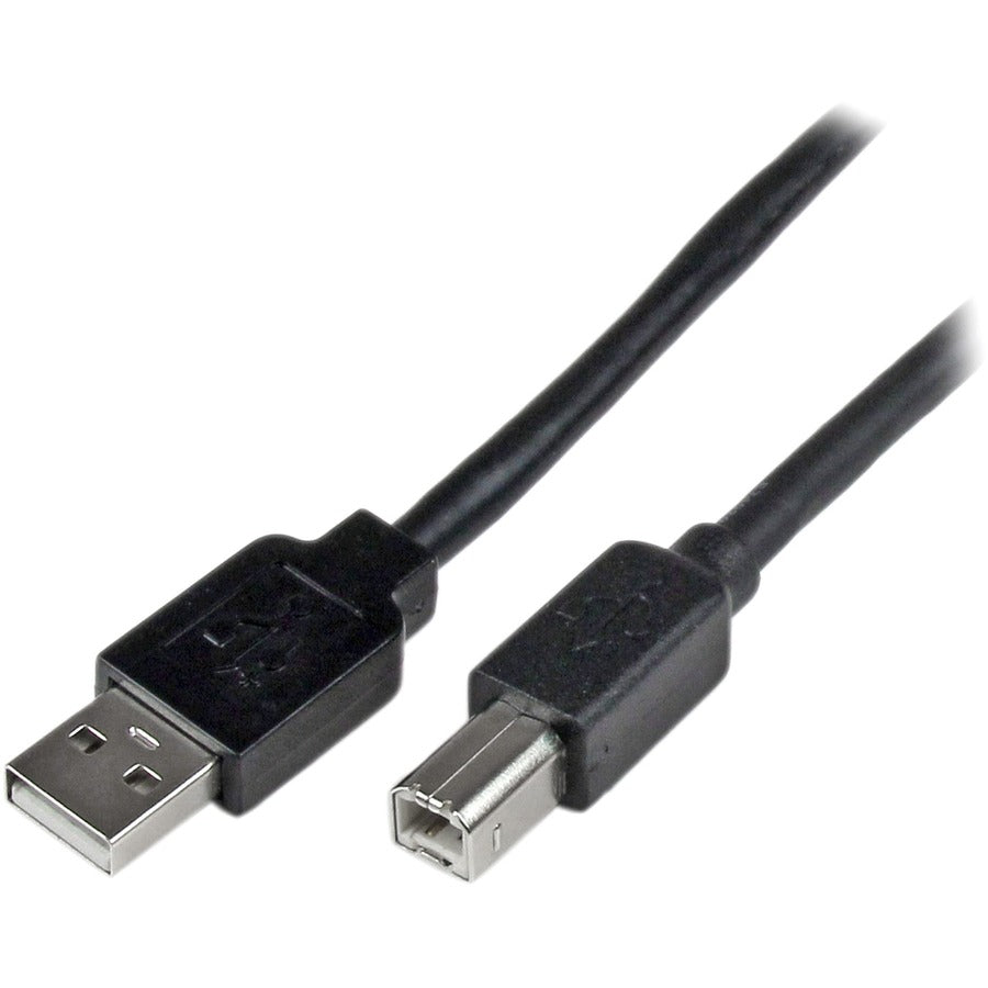 StarTech.com 65ft (20m) Active USB 2.0 A to B Cable, Long USB Cable, USB Printer Cable, 1x USB A (M), 1x USB B (M), Black — USB2HAB65AC