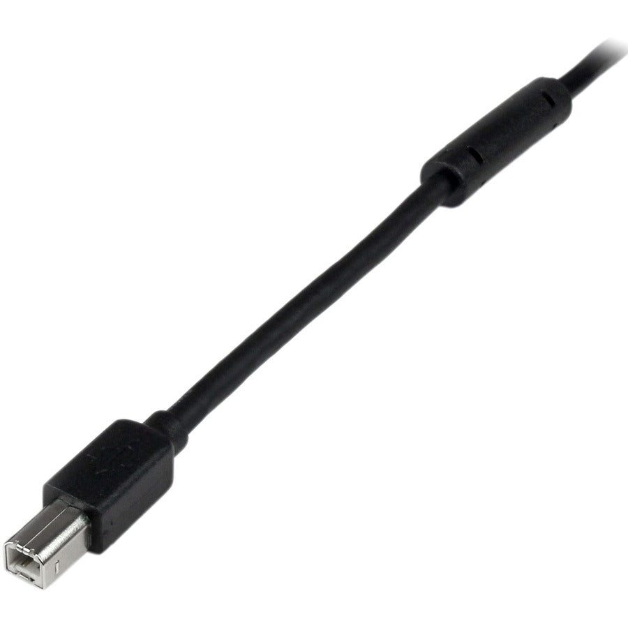 StarTech.com 65ft (20m) Active USB 2.0 A to B Cable, Long USB Cable, USB Printer Cable, 1x USB A (M), 1x USB B (M), Black — USB2HAB65AC