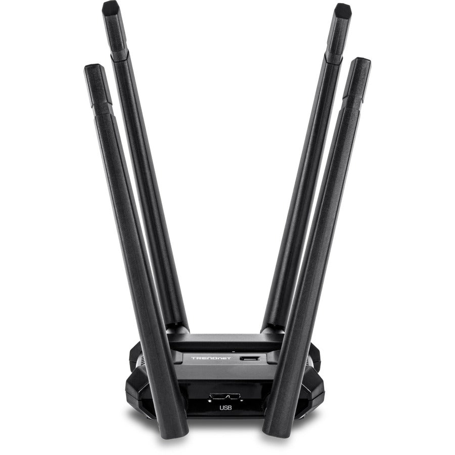 TRENDnet AC1900 High Power Dual Band Wireless USB Adapter, TEW-809UB, Stream 4K HD Video, Windows-Mac OS Compatible, USB 3.0 to USB Type A, Black — TEW-809UB