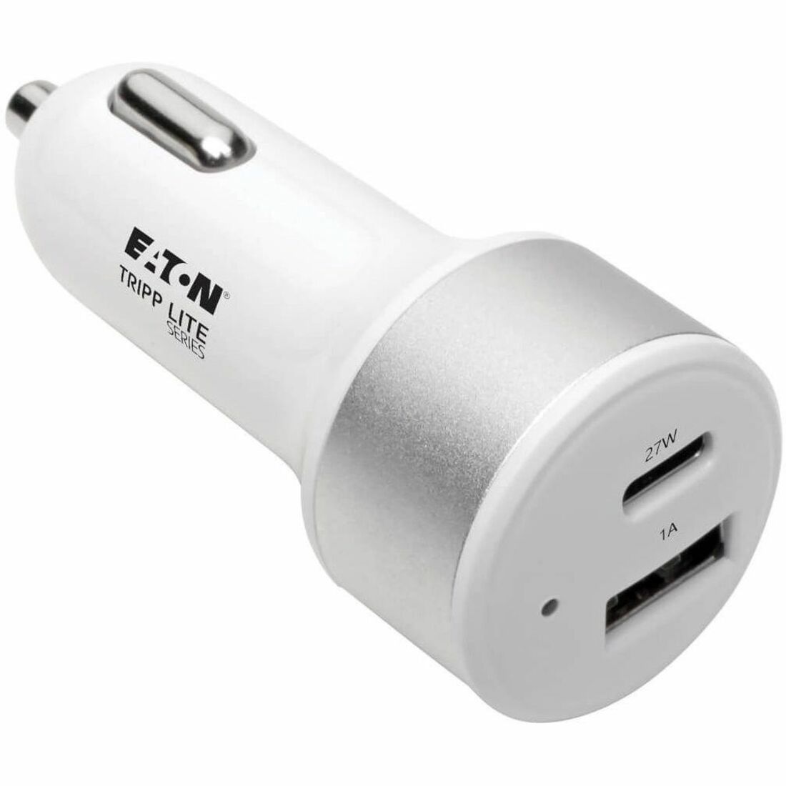 Eaton Tripp Lite Series Dual-Port USB Car Charger with PD Charging - USB Type C (27W) & USB Type A (5V 1A/5W), UL 2089 — U280-C02-C1A1
