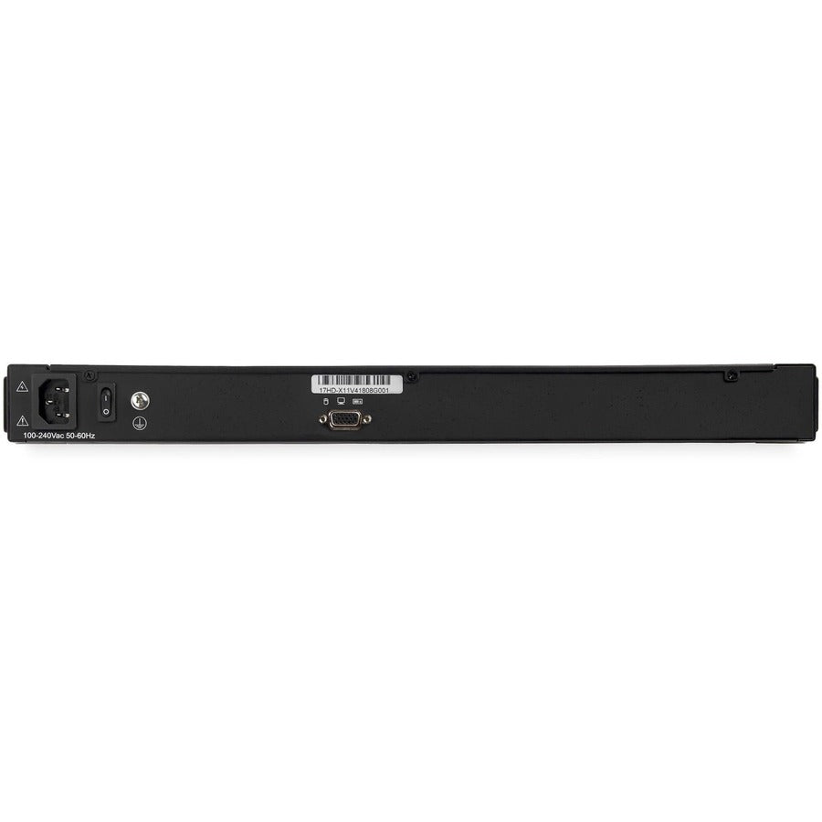 StarTech.com Rackmount KVM Console HD 1080p - Single Port VGA KVM w/17" LCD Monitor - 1U LCD KVM Server Rack Drawer w/Cables - USB Support — RKCONS17HD