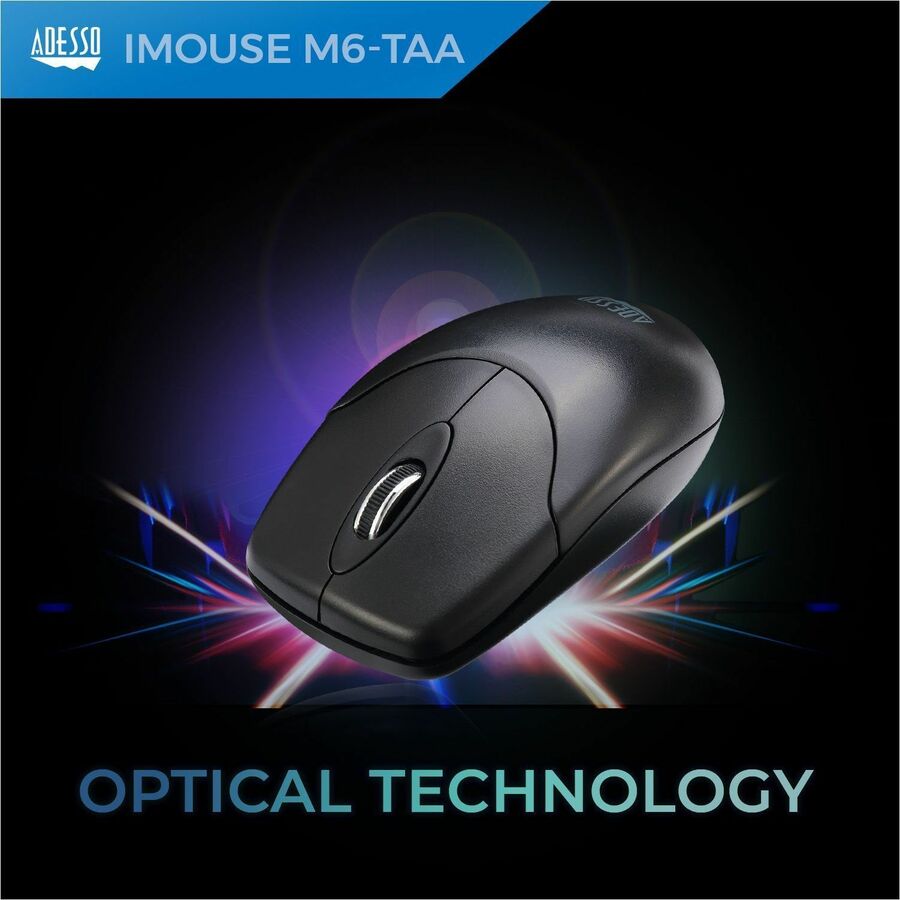 Adesso iMouse M6-TAA - Optical Scroll Mouse (TAA Compliant) — iMouse M6-TAA