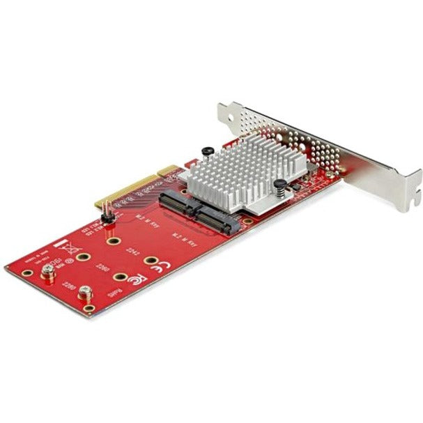 StarTech.com Dual M.2 PCIe SSD Adapter Card - x8 / x16 Dual NVMe or AHCI M.2 SSD to PCI Express 3.0 - M.2 NGFF PCIe (m-key) Compatible — PEX8M2E2