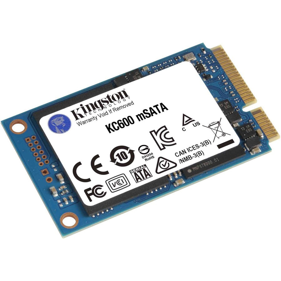 Kingston KC600 256 GB Solid State Drive - mSATA Internal - SATA (SATA/600) — SKC600MS/256G