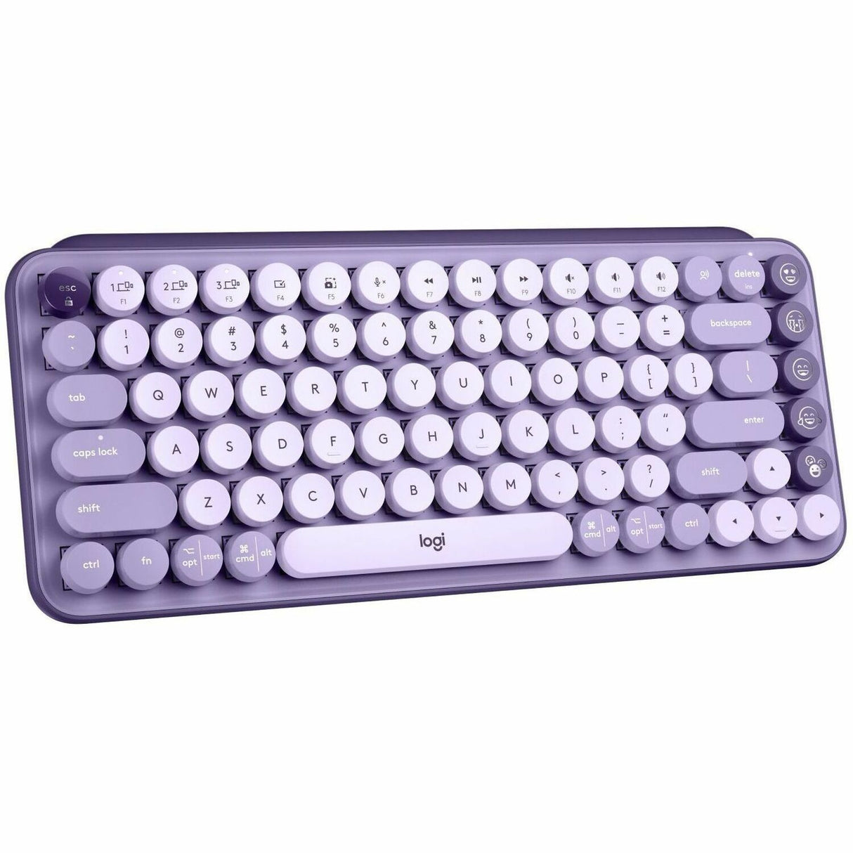 Logitech POP Keys Mechanical Wireless Keyboard with Customizable Emoji Keys, Compact Design, Bluetooth, Cosmos — 920-011233