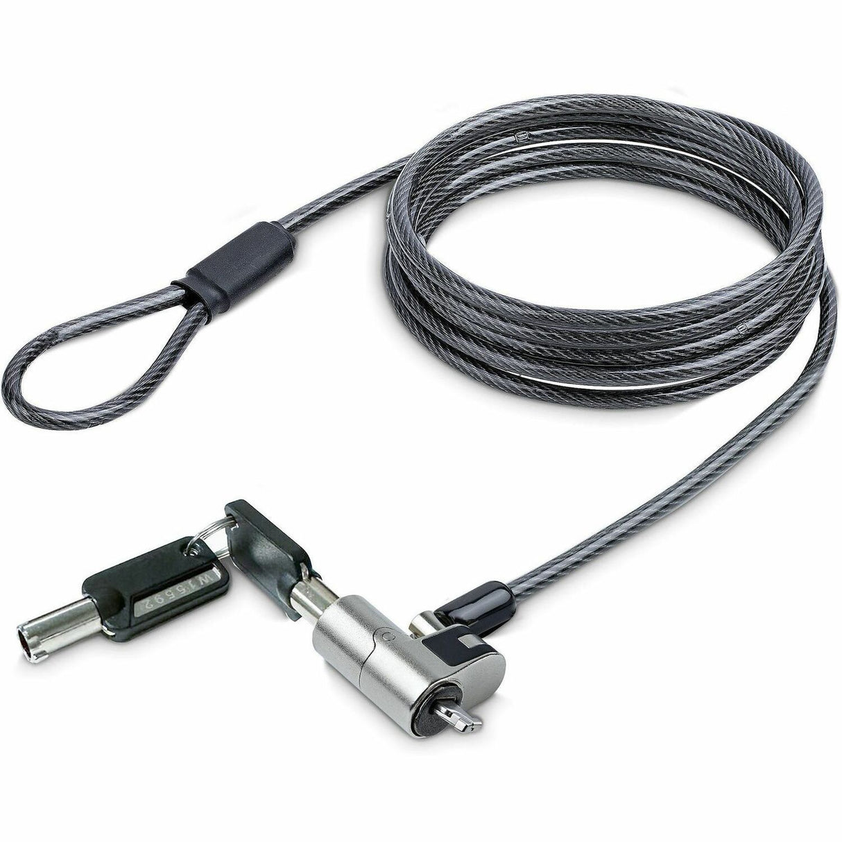 StarTech.com Nano Laptop Cable Lock 6ft, Anti-Theft Keyed Lock, Security Cable Locks Nano Slot Notebooks, Steel Cable Lock For Laptop — NANOK-LAPTOP-LOCK