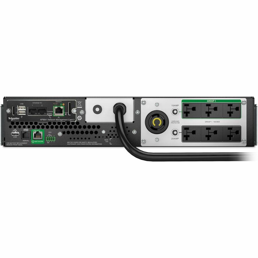 APC Smart-UPS, Line Interactive, 2200VA, Lithium-ion, Rackmount 2U, 120V, 1x NEMA L5-20R+6x NEMA 5-20R outlets, SmartConnect Port+SmartSlot, AVR, LCD — SMTL2K2RM2UCL
