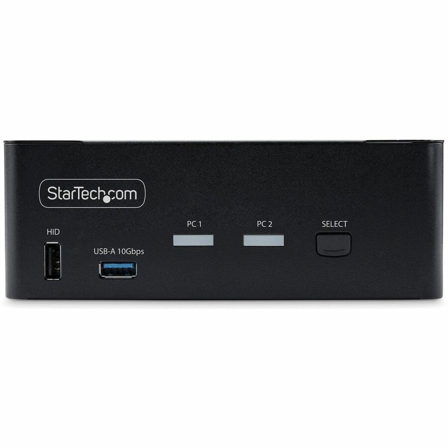 StarTech.com 2-Port Dual-Monitor DisplayPort 1.4 KVM Switch, 8K 60Hz / 4K 144Hz, 2x USB 10Gbps Ports, Hotkey Switching, TAA Compliant — P2CDD143-KVM-SWITCH