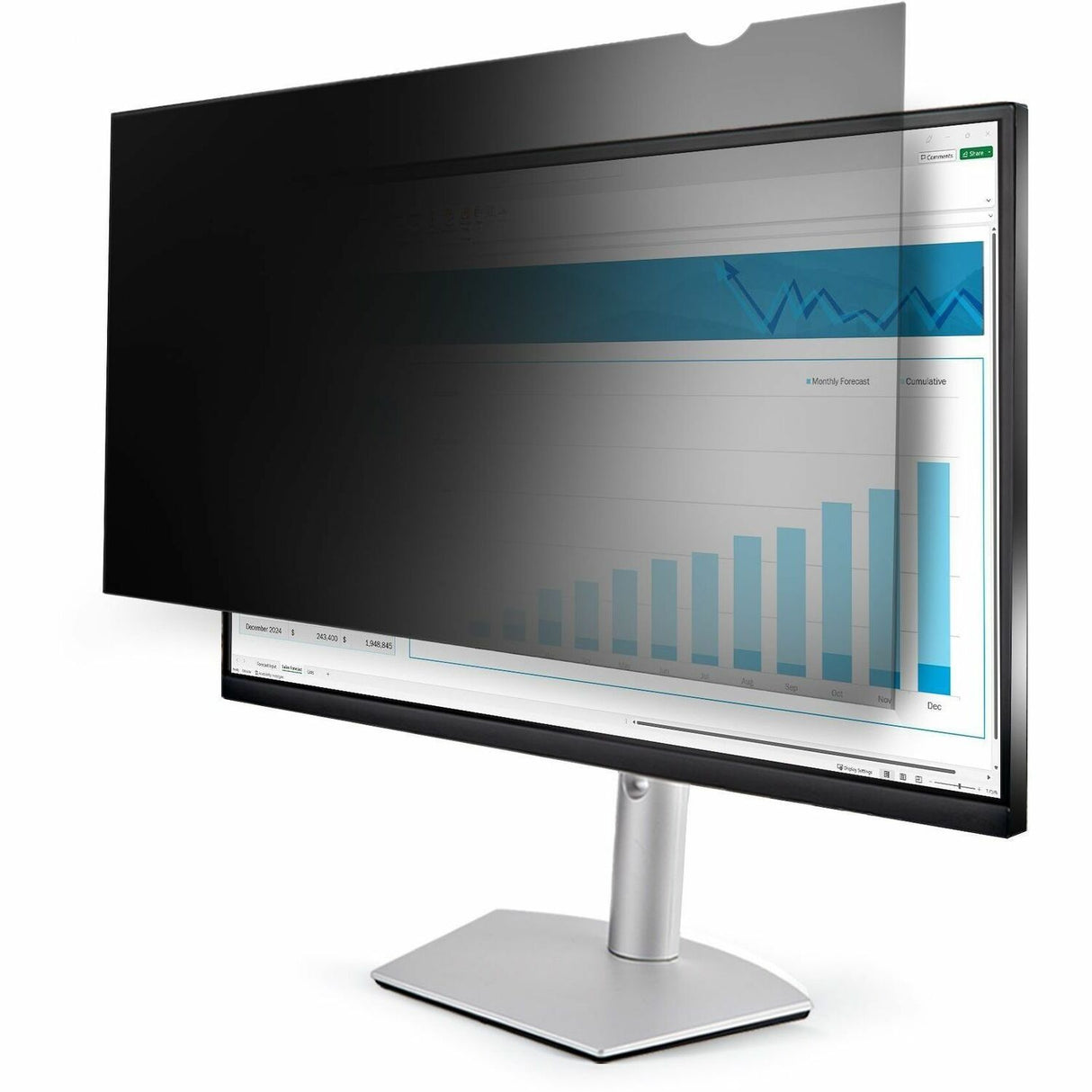 StarTech.com 25-inch 16:9 Computer Monitor Privacy Screen, Anti-Glare Privacy Filter w/Blue Light Reduction, +/- 30° View Security Shield — 2569-PRIVACY-SCREEN