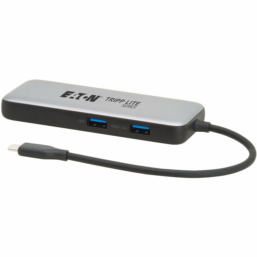 Eaton Tripp Lite Series USB-C Multiport Adapter - 4K 60 Hz HDMI, USB 3.2 Gen 2 Hub Ports, GbE, 100W PD Charging, HDR, HDCP 2.2 — U444-06N-H4GUC3