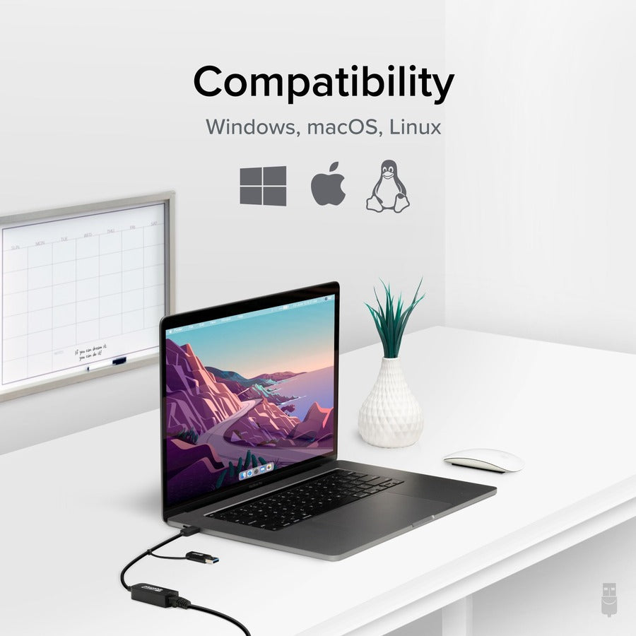 Plugable 2.5G USB C and USB to Ethernet Adapter - 2-in-1 Adapter — USBC-E2500